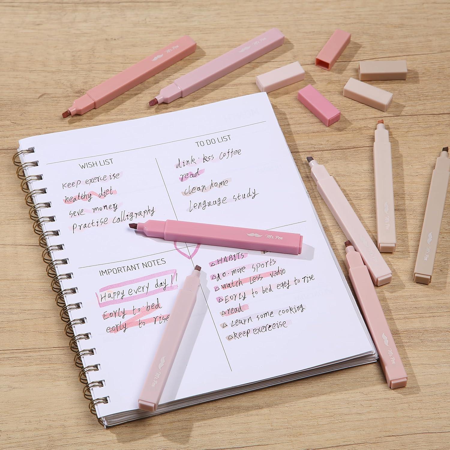 image:imageMr Pen Aesthetic Bible Highlighters No Bleed Through 10 Pack Assorted Colors Cute Highlighter for Journaling Supplies and School Accessories Bible Highlighters and Pens No BleedVintage Colors 2