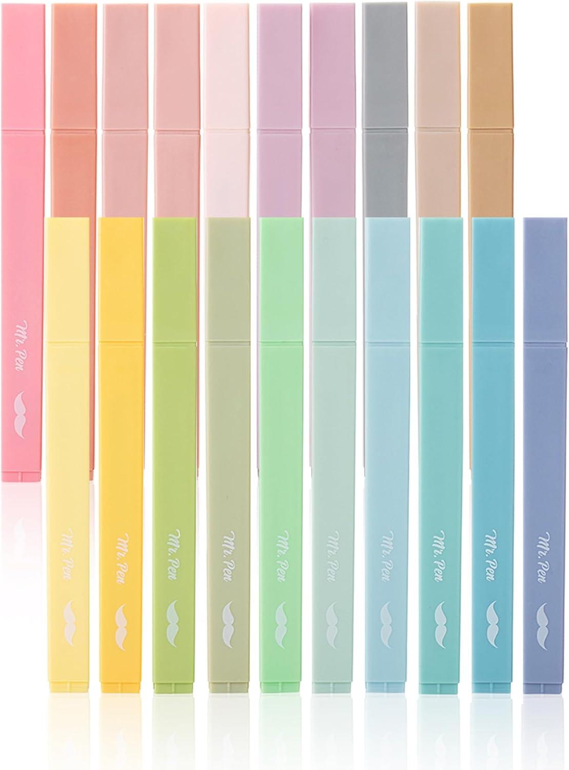 image:imageMr Pen Aesthetic Bible Highlighters No Bleed Through 10 Pack Assorted Colors Cute Highlighter for Journaling Supplies and School Accessories Bible Highlighters and Pens No BleedPastel Colors