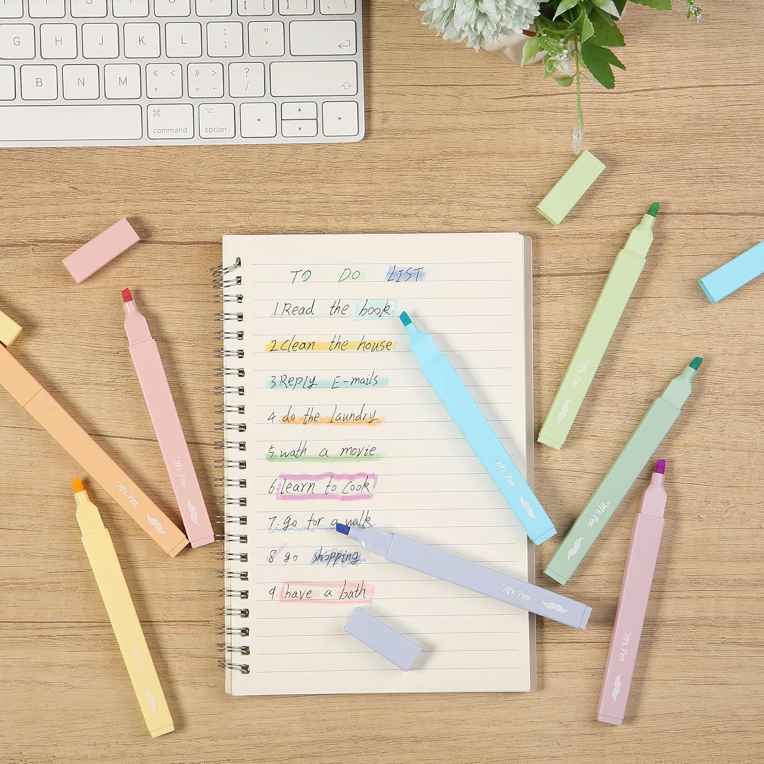 image:imageMr Pen Aesthetic Bible Highlighters No Bleed Through 10 Pack Assorted Colors Cute Highlighter for Journaling Supplies and School Accessories Bible Highlighters and Pens No BleedDreamy Colors