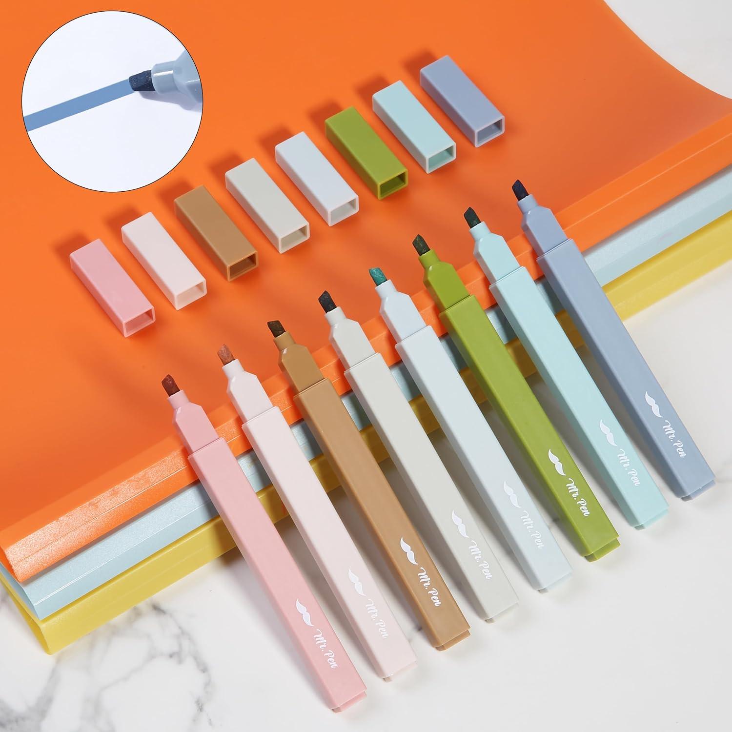 image:imageMr Pen Aesthetic Bible Highlighters No Bleed Through 10 Pack Assorted Colors Cute Highlighter for Journaling Supplies and School Accessories Bible Highlighters and Pens No BleedNatural Earth
