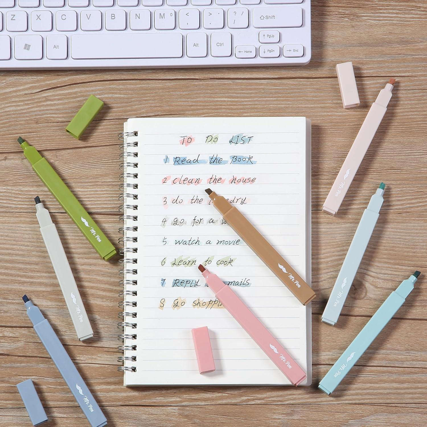 image:imageMr Pen Aesthetic Bible Highlighters No Bleed Through 10 Pack Assorted Colors Cute Highlighter for Journaling Supplies and School Accessories Bible Highlighters and Pens No BleedNatural Earth