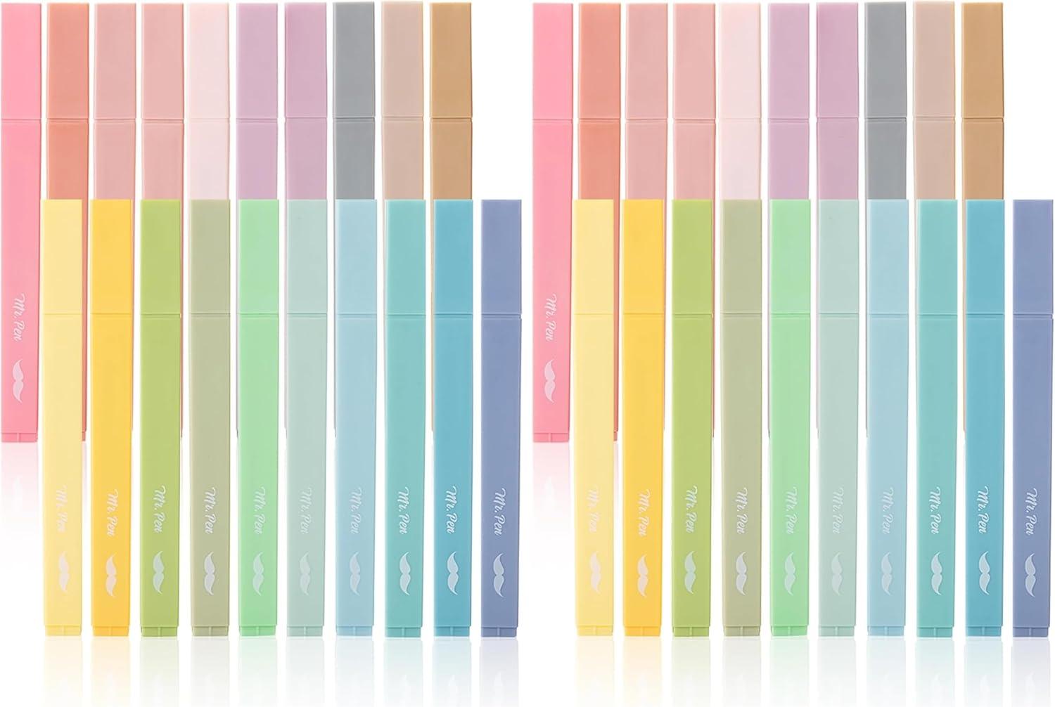 image:imageMr Pen Aesthetic Bible Highlighters No Bleed Through 10 Pack Assorted Colors Cute Highlighter for Journaling Supplies and School Accessories Bible Highlighters and Pens No BleedPastel Colors