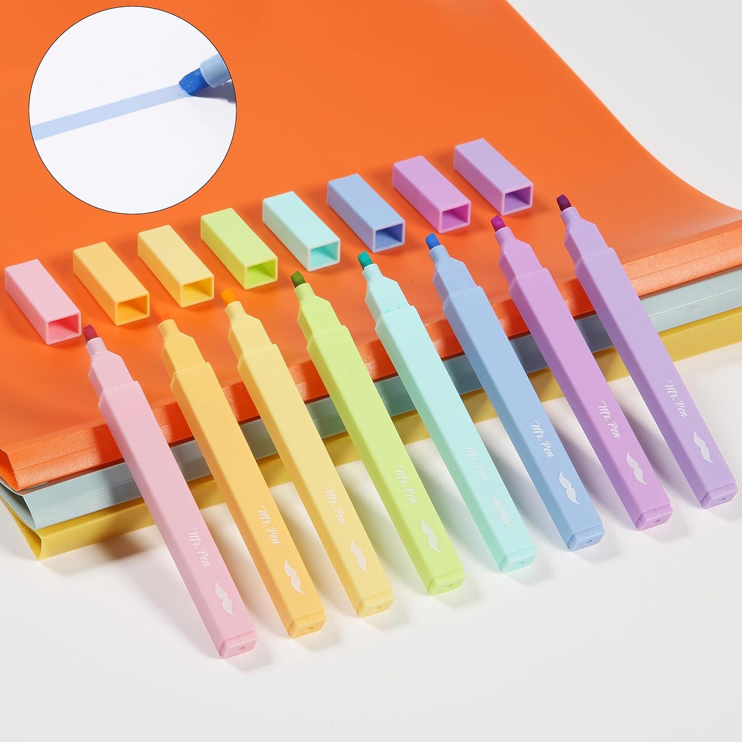 image:imageMr Pen Aesthetic Bible Highlighters No Bleed Through 10 Pack Assorted Colors Cute Highlighter for Journaling Supplies and School Accessories Bible Highlighters and Pens No BleedPastel Candy Colors