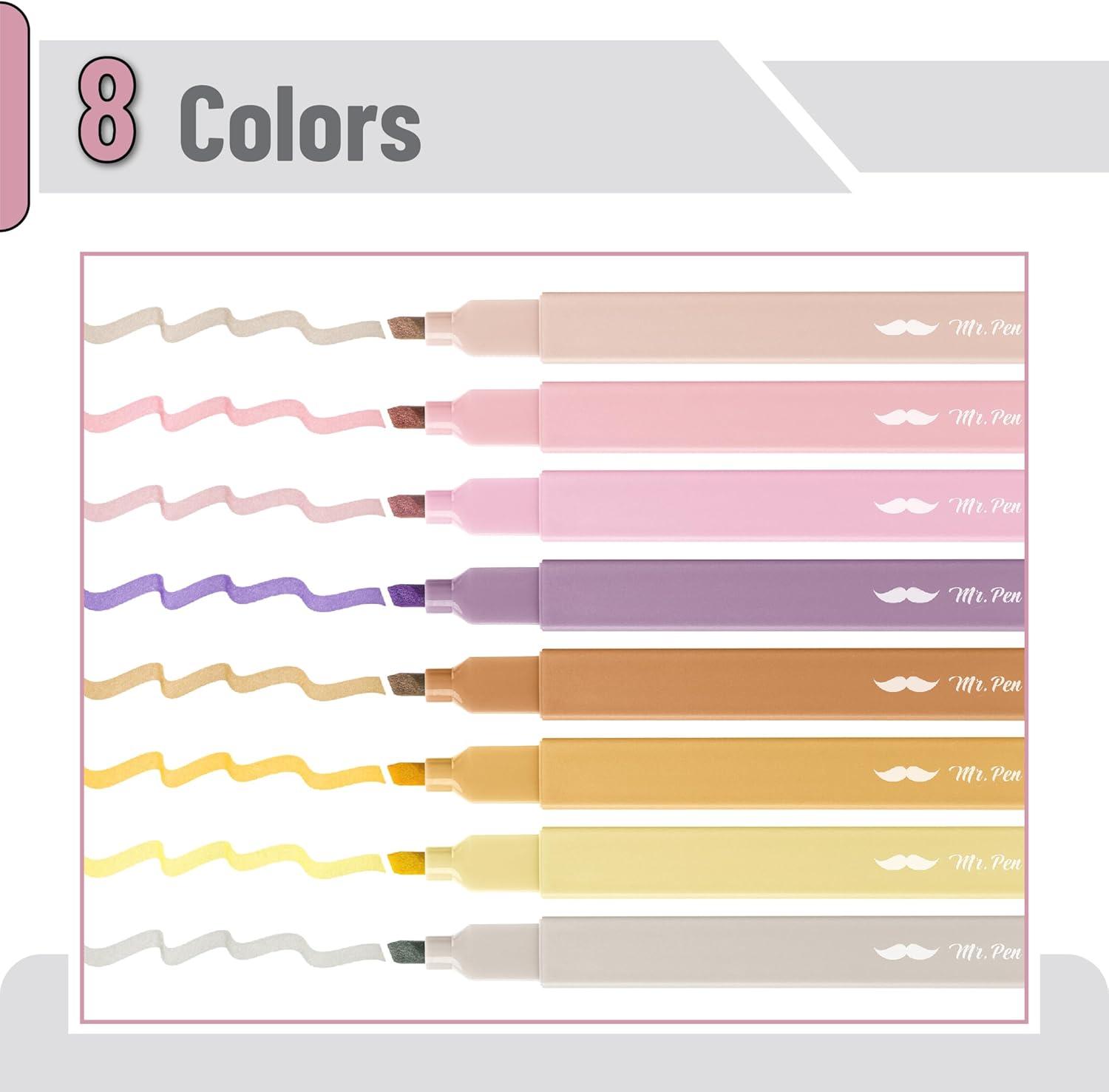 image:imageMr Pen Aesthetic Bible Highlighters No Bleed Through 10 Pack Assorted Colors Cute Highlighter for Journaling Supplies and School Accessories Bible Highlighters and Pens No BleedVintage Brown