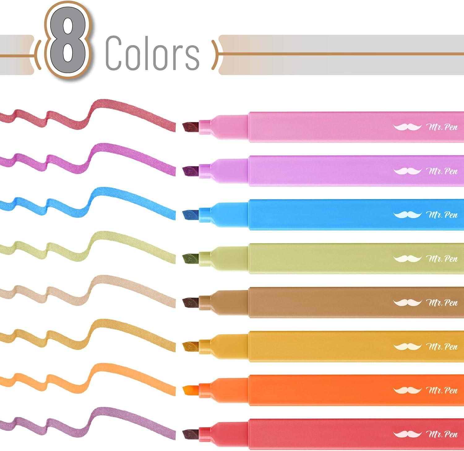 image:imageMr Pen Aesthetic Bible Highlighters No Bleed Through 10 Pack Assorted Colors Cute Highlighter for Journaling Supplies and School Accessories Bible Highlighters and Pens No BleedWarm Colors