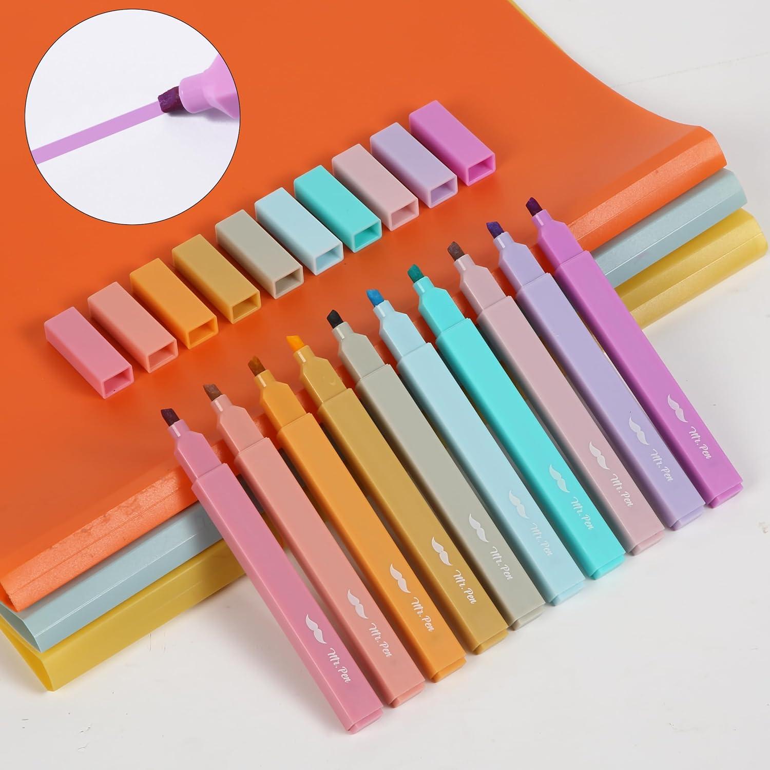 image:imageMr Pen Aesthetic Bible Highlighters No Bleed Through 10 Pack Assorted Colors Cute Highlighter for Journaling Supplies and School Accessories Bible Highlighters and Pens No BleedCandy Colors 2