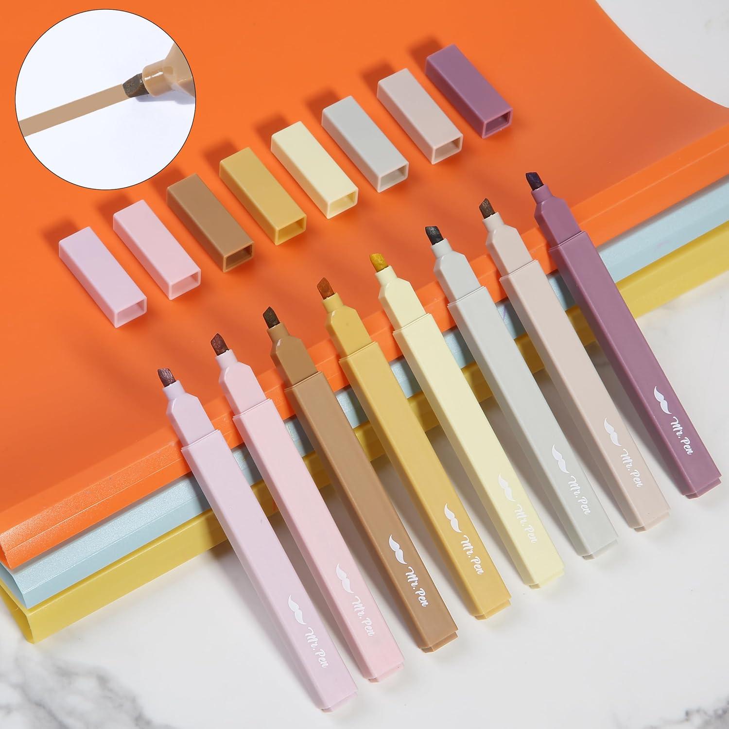 image:imageMr Pen Aesthetic Bible Highlighters No Bleed Through 10 Pack Assorted Colors Cute Highlighter for Journaling Supplies and School Accessories Bible Highlighters and Pens No BleedVintage Brown