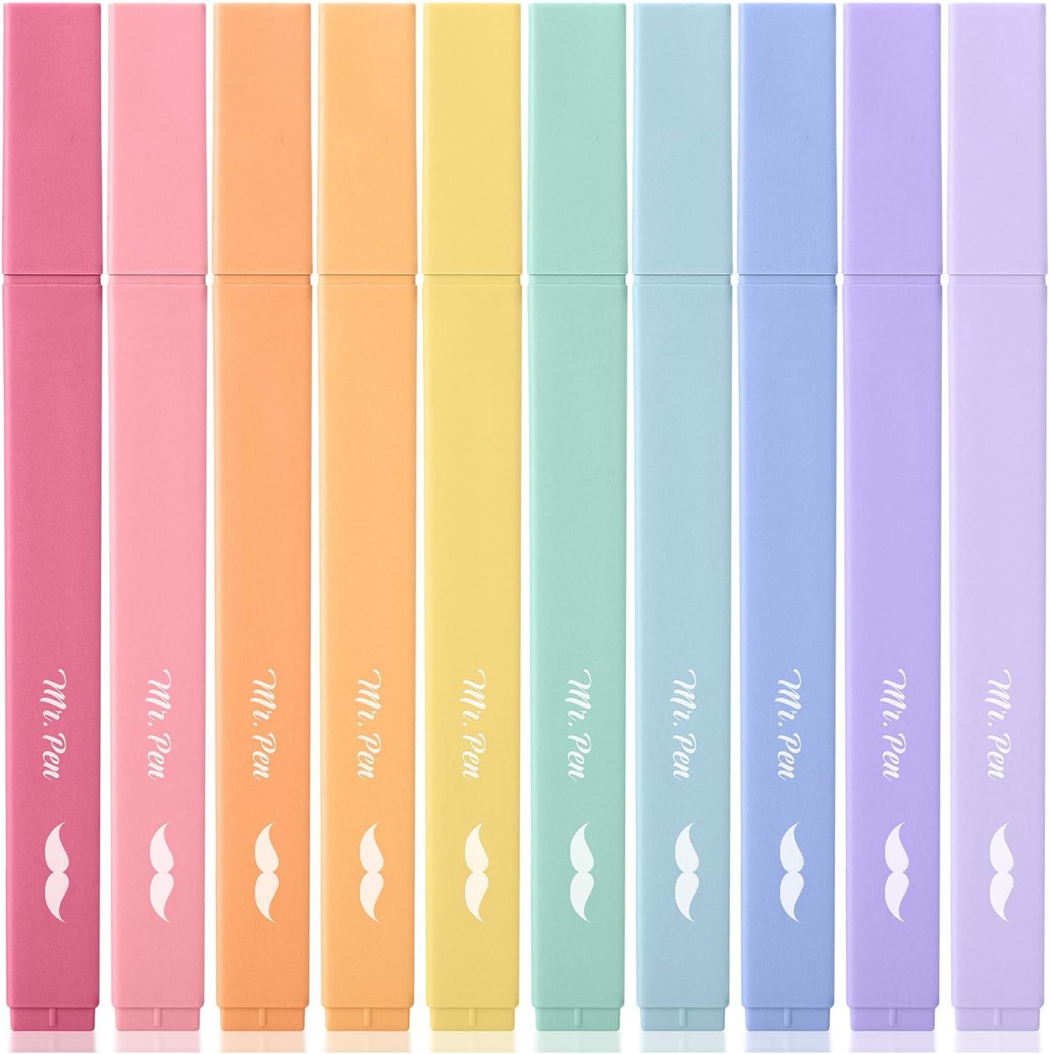 image:imageMr Pen Aesthetic Bible Highlighters No Bleed Through 10 Pack Assorted Colors Cute Highlighter for Journaling Supplies and School Accessories Bible Highlighters and Pens No BleedPastel Colors
