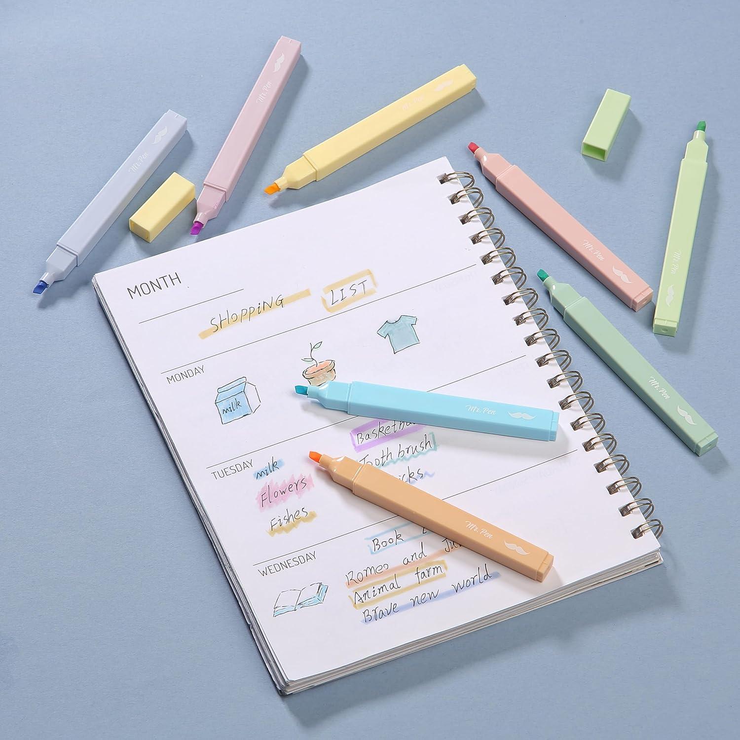 image:imageMr Pen Aesthetic Bible Highlighters No Bleed Through 10 Pack Assorted Colors Cute Highlighter for Journaling Supplies and School Accessories Bible Highlighters and Pens No BleedDreamy Colors