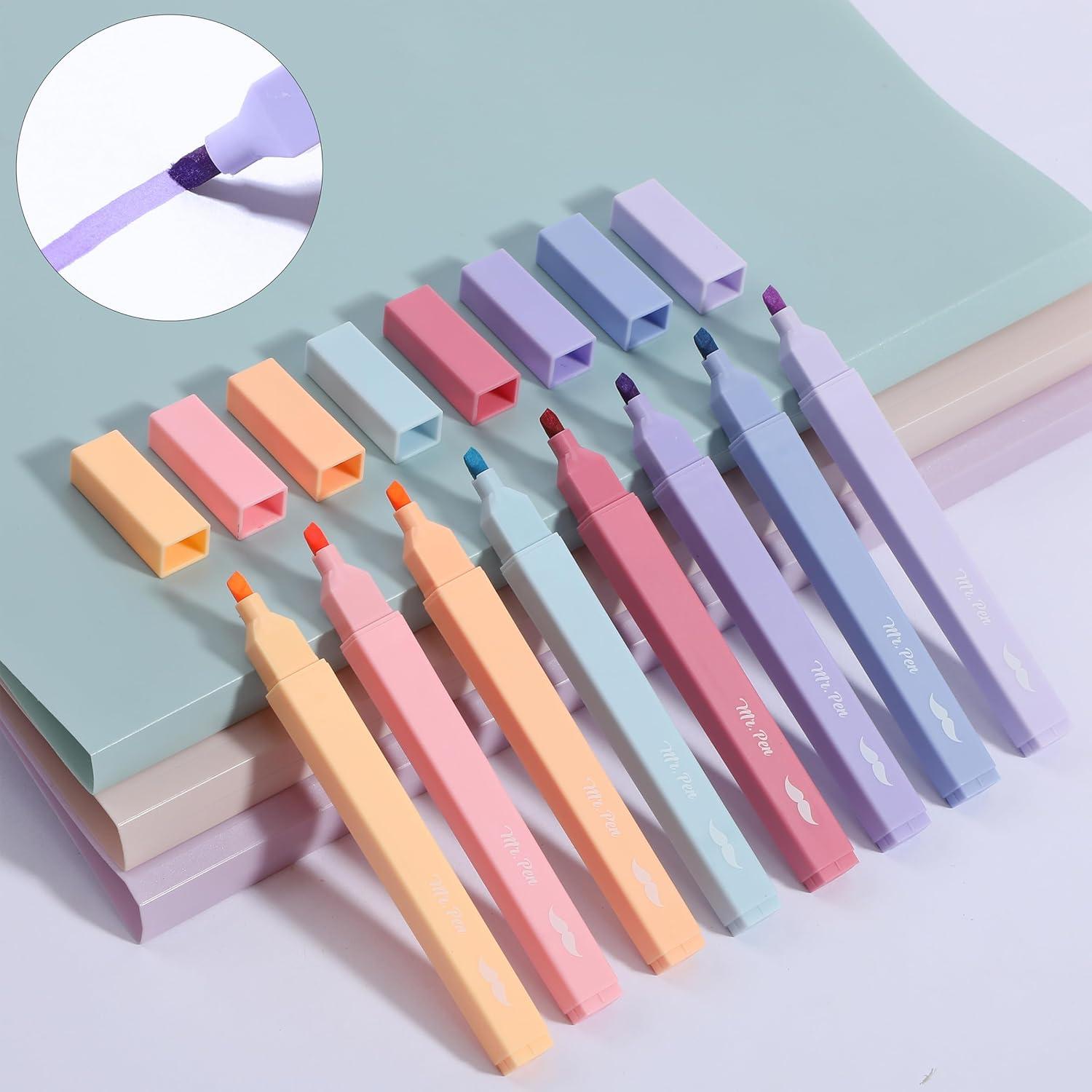 image:imageMr Pen Aesthetic Bible Highlighters No Bleed Through 10 Pack Assorted Colors Cute Highlighter for Journaling Supplies and School Accessories Bible Highlighters and Pens No BleedPastel Colors