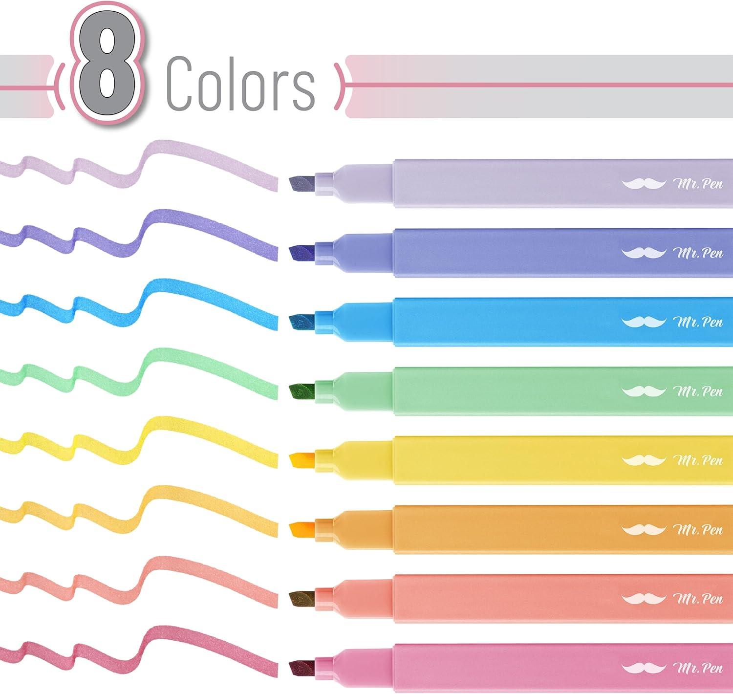 image:imageMr Pen Aesthetic Bible Highlighters No Bleed Through 10 Pack Assorted Colors Cute Highlighter for Journaling Supplies and School Accessories Bible Highlighters and Pens No BleedFriendly Colors