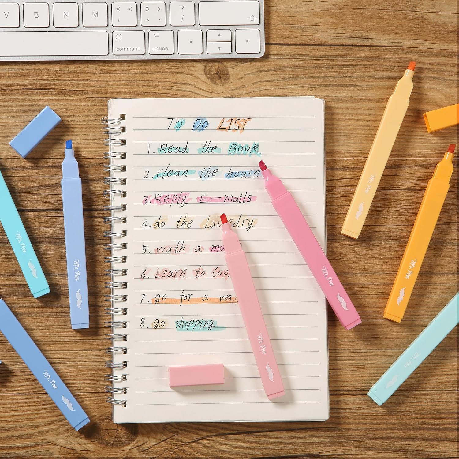 image:imageMr Pen Aesthetic Bible Highlighters No Bleed Through 10 Pack Assorted Colors Cute Highlighter for Journaling Supplies and School Accessories Bible Highlighters and Pens No BleedFairytale shades