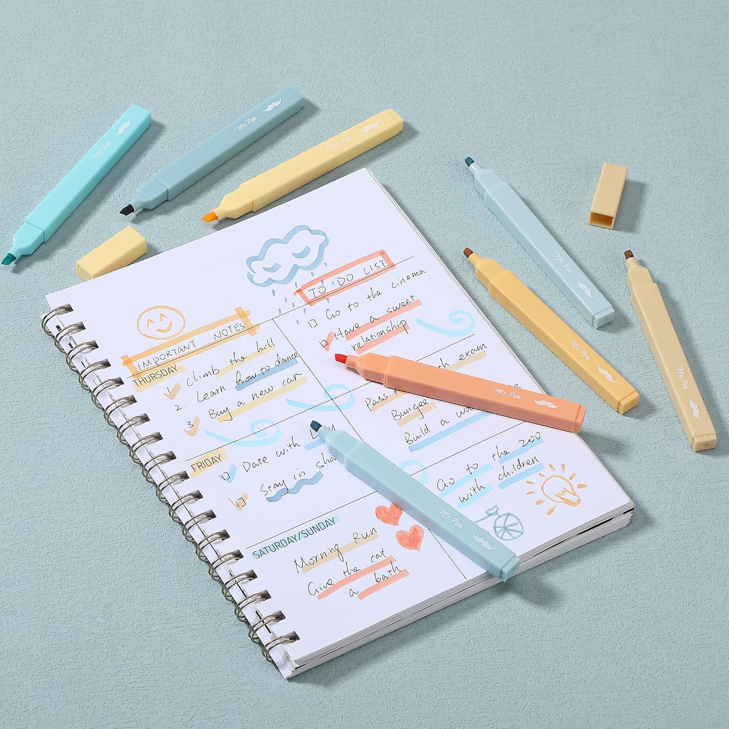image:imageMr Pen Aesthetic Bible Highlighters No Bleed Through 10 Pack Assorted Colors Cute Highlighter for Journaling Supplies and School Accessories Bible Highlighters and Pens No BleedPastel Colors 2