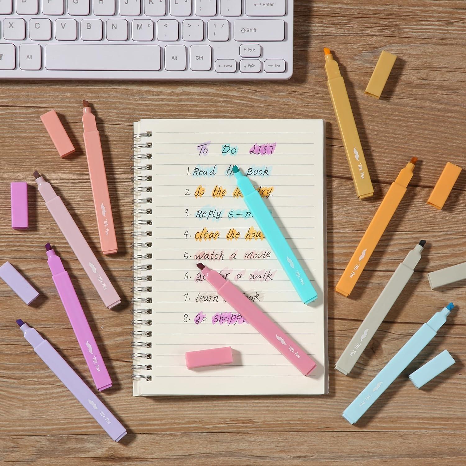 image:imageMr Pen Aesthetic Bible Highlighters No Bleed Through 10 Pack Assorted Colors Cute Highlighter for Journaling Supplies and School Accessories Bible Highlighters and Pens No BleedCandy Colors 2