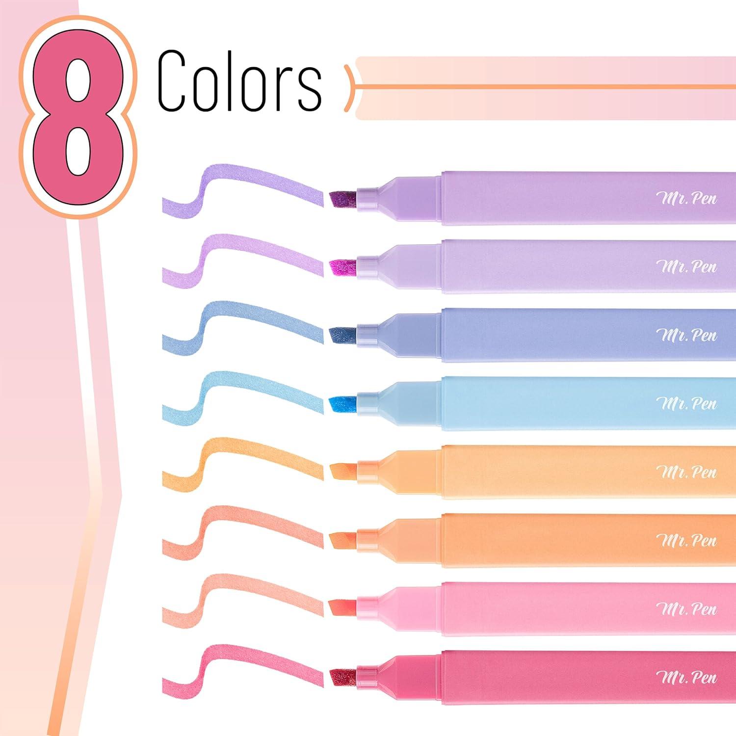 image:imageMr Pen Aesthetic Bible Highlighters No Bleed Through 10 Pack Assorted Colors Cute Highlighter for Journaling Supplies and School Accessories Bible Highlighters and Pens No BleedPastel Colors
