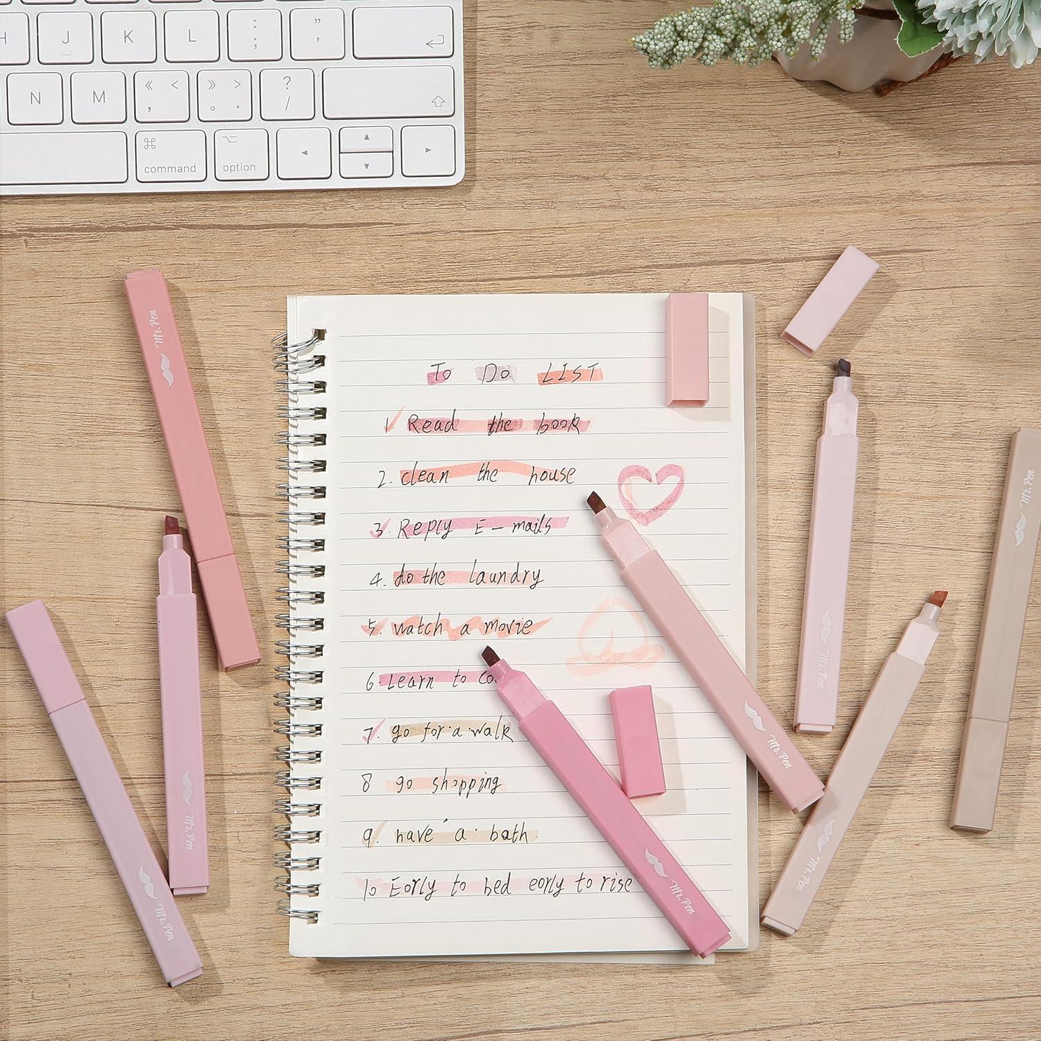 image:imageMr Pen Aesthetic Bible Highlighters No Bleed Through 10 Pack Assorted Colors Cute Highlighter for Journaling Supplies and School Accessories Bible Highlighters and Pens No BleedVintage Colors 2