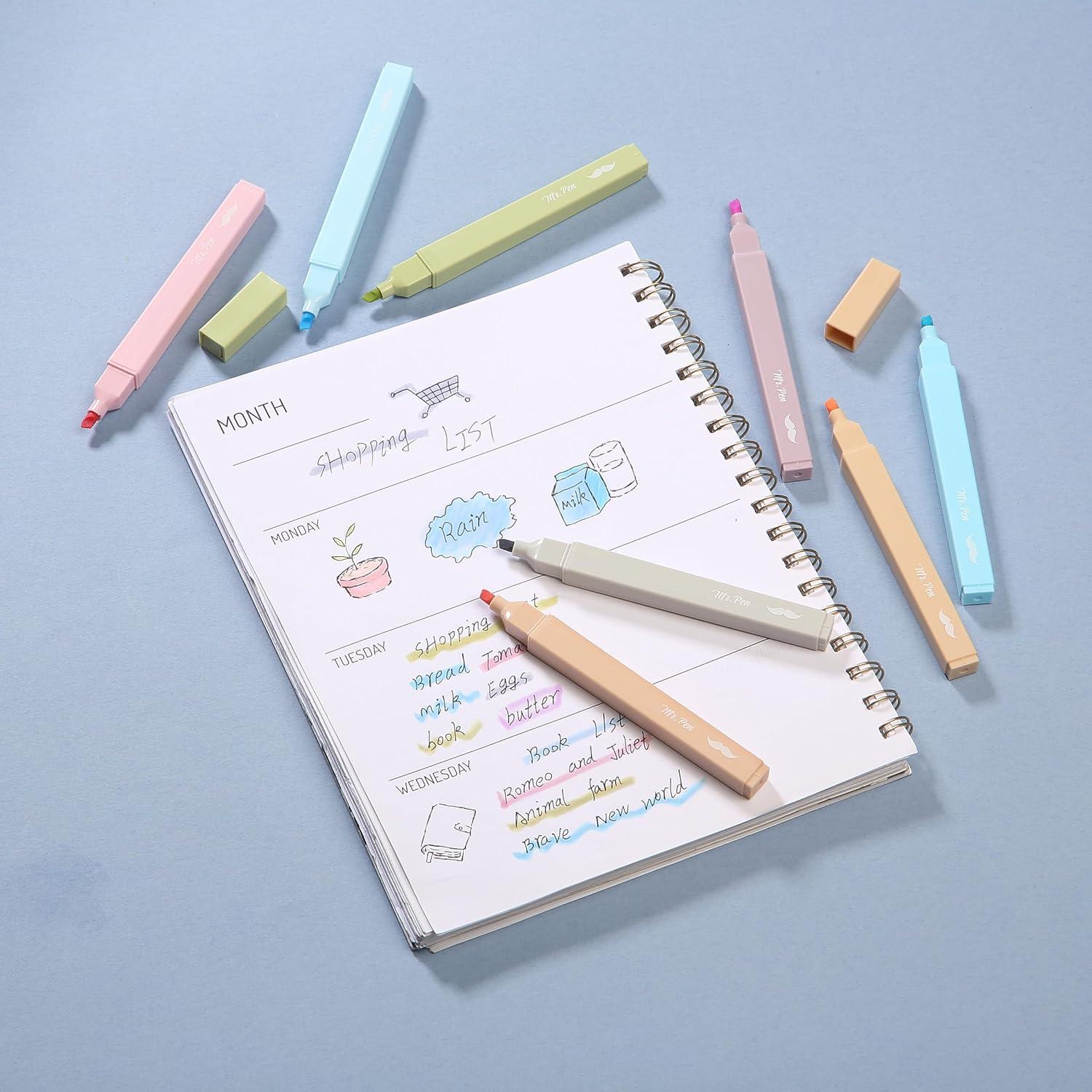 image:imageMr Pen Aesthetic Bible Highlighters No Bleed Through 10 Pack Assorted Colors Cute Highlighter for Journaling Supplies and School Accessories Bible Highlighters and Pens No BleedPastel  Vintage Colors