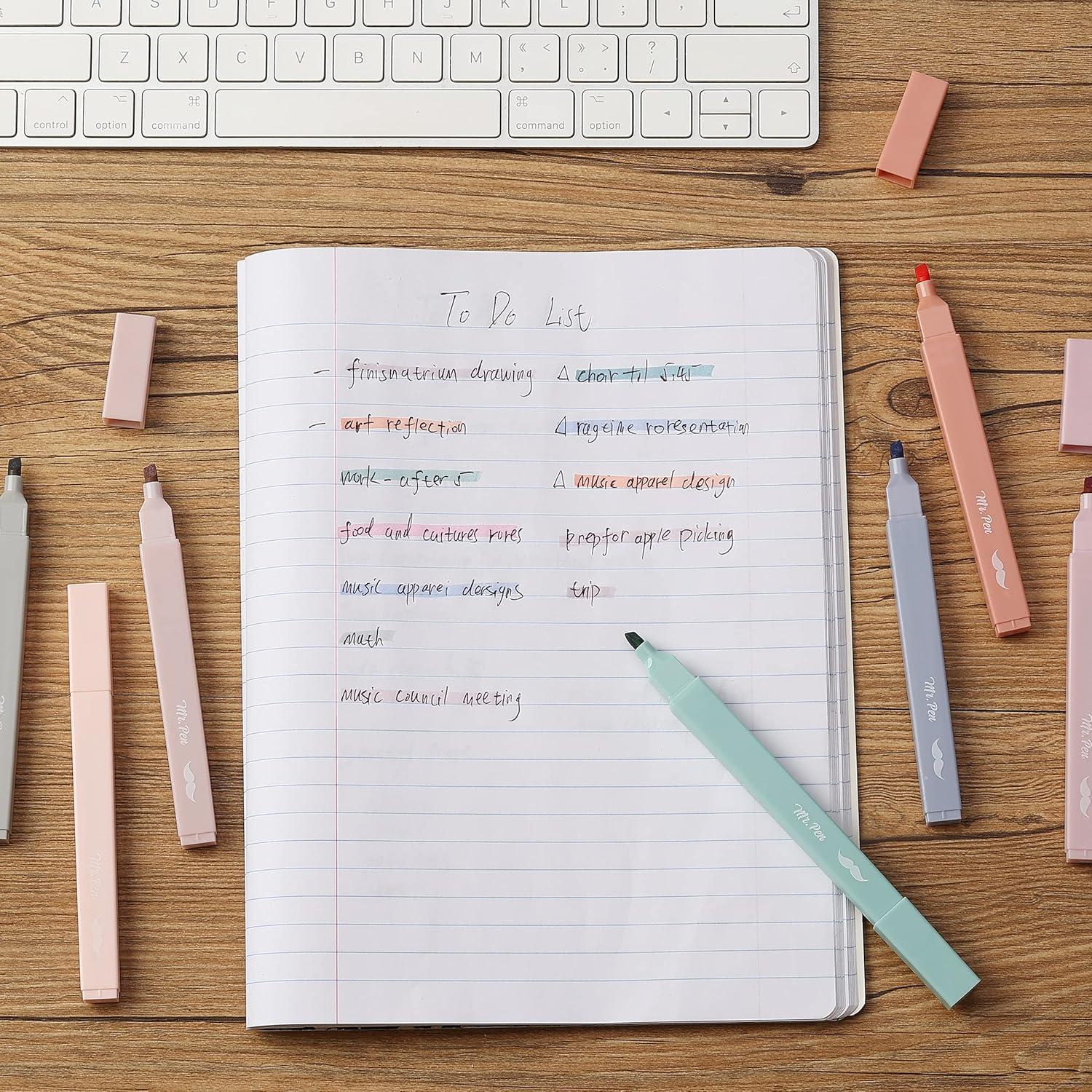 image:imageMr Pen Aesthetic Bible Highlighters No Bleed Through 10 Pack Assorted Colors Cute Highlighter for Journaling Supplies and School Accessories Bible Highlighters and Pens No BleedEarthy Colors