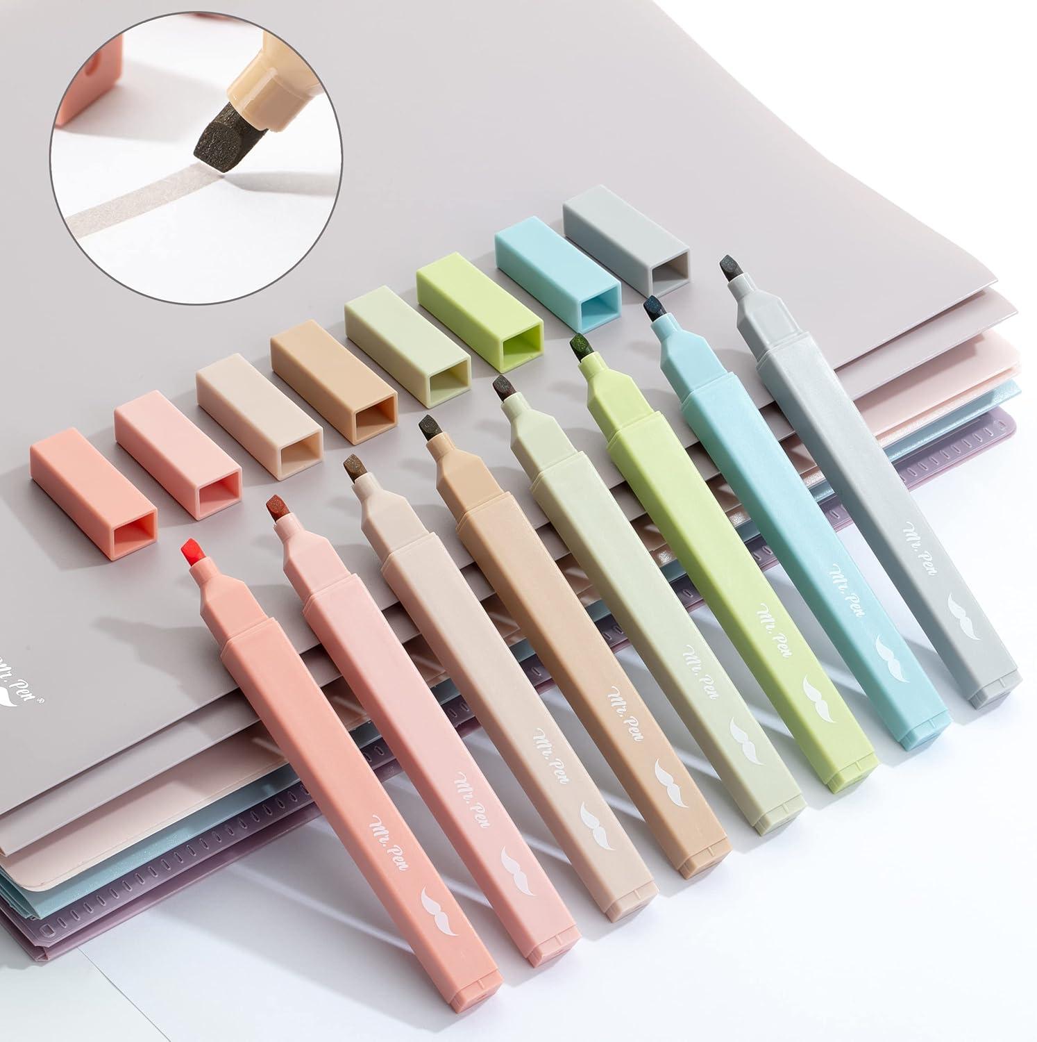 image:imageMr Pen Aesthetic Bible Highlighters No Bleed Through 10 Pack Assorted Colors Cute Highlighter for Journaling Supplies and School Accessories Bible Highlighters and Pens No BleedVintage Colors