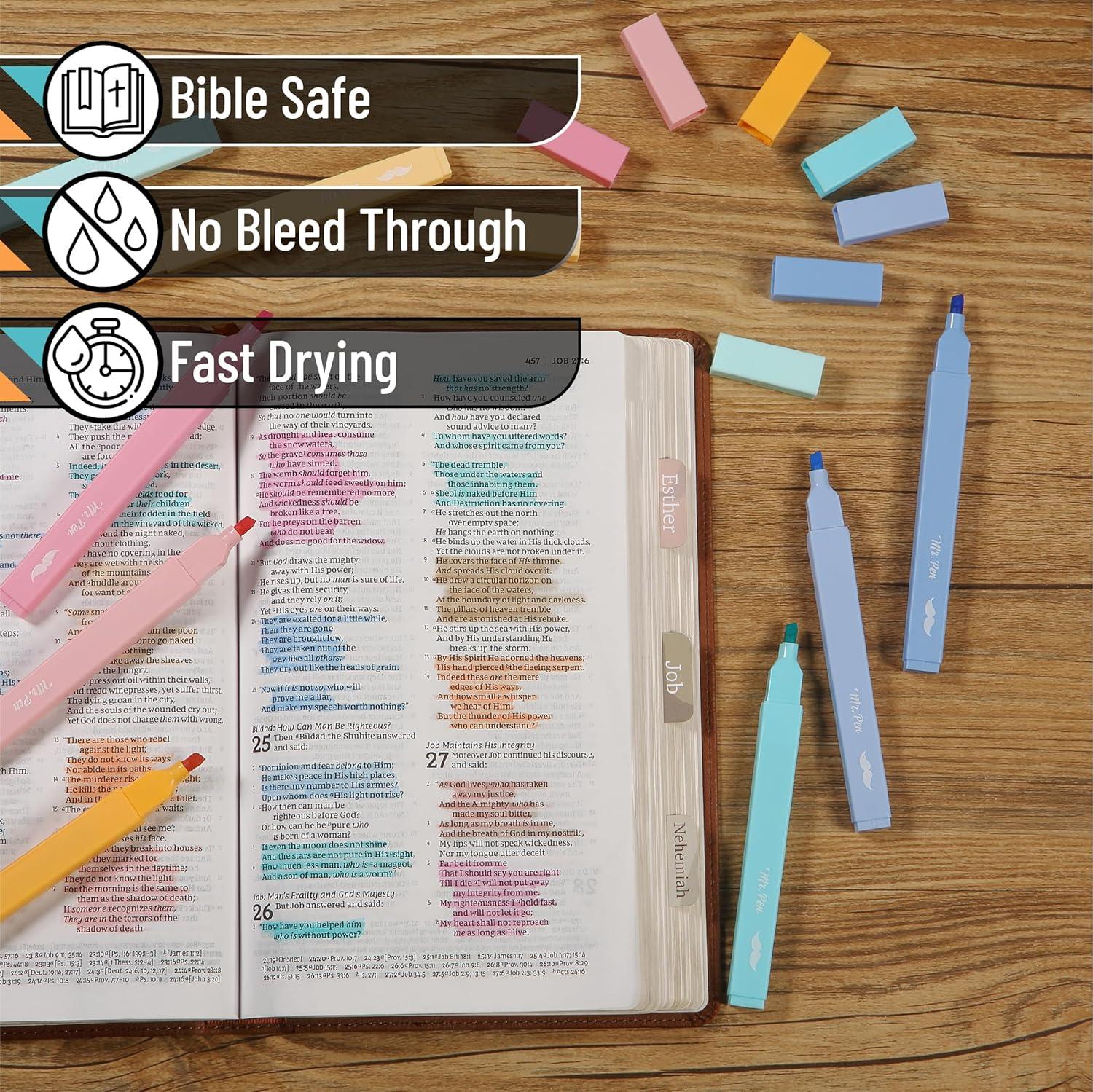 image:imageMr Pen Aesthetic Bible Highlighters No Bleed Through 10 Pack Assorted Colors Cute Highlighter for Journaling Supplies and School Accessories Bible Highlighters and Pens No BleedFairytale shades