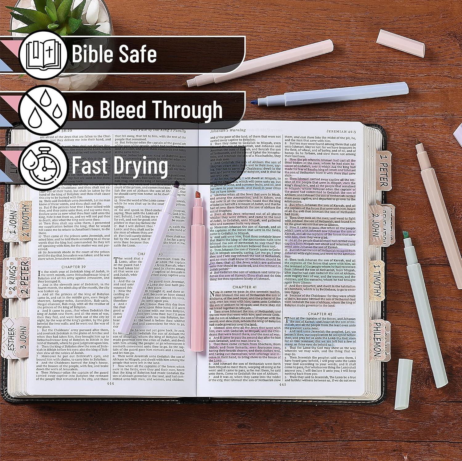 image:imageMr Pen Aesthetic Highlighters 8 pcs Chisel Tip Assorted Colors Bible Highlighters No BleedMuted Pastel