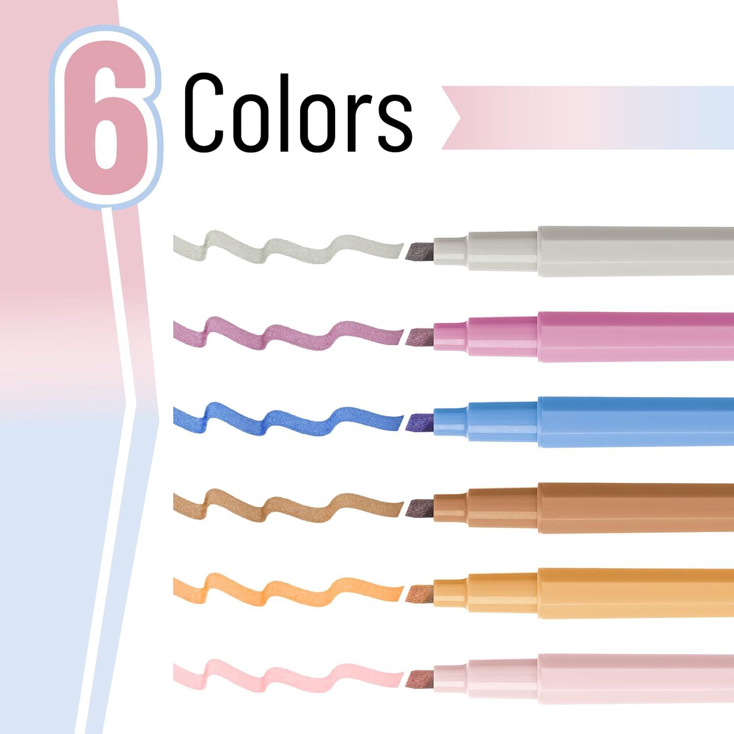 image:imageMr Pen Aesthetic Highlighters 8 pcs Chisel Tip Assorted Colors Bible Highlighters No BleedRetro Tones