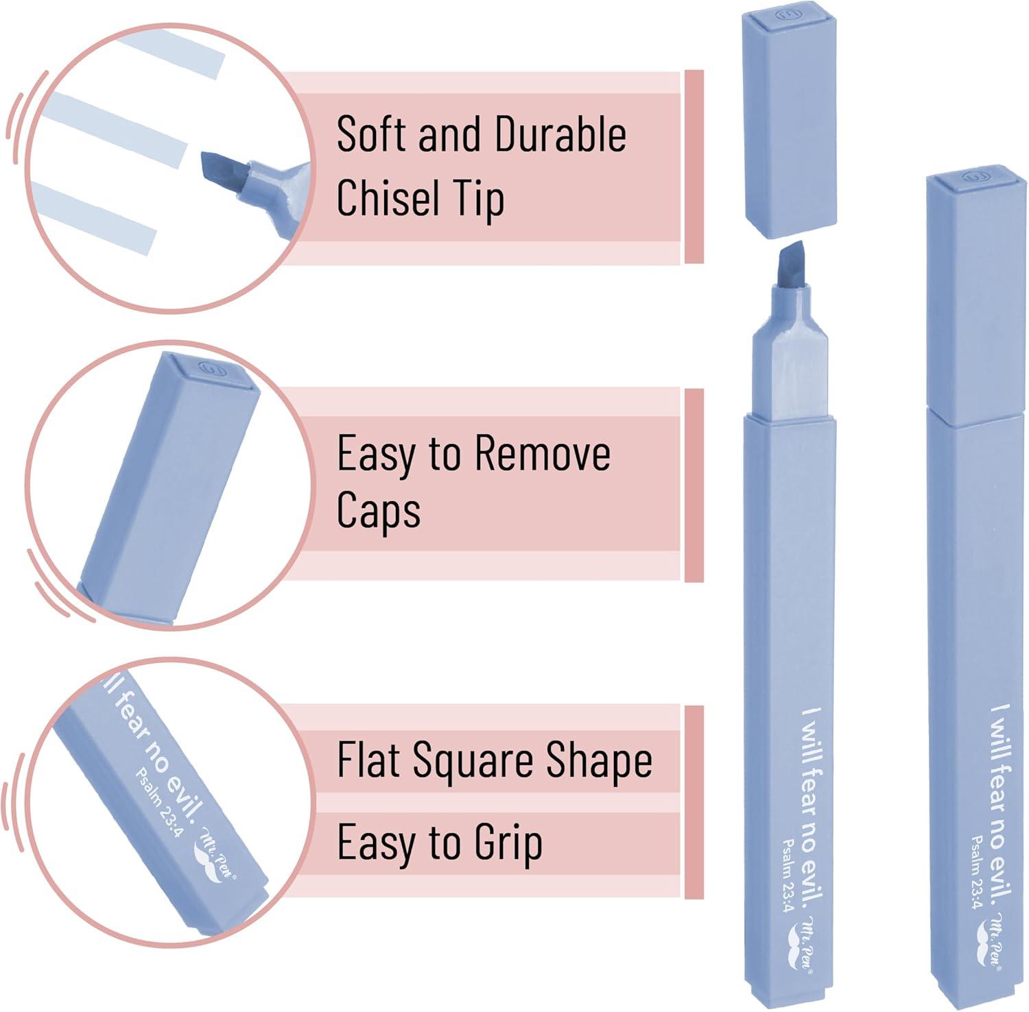 image:imageMr Pen Bible Highlighters with Bible Verses 8 Pack Assorted Colors Aesthetic Highlighters Markers No Bleed ThroughBoho