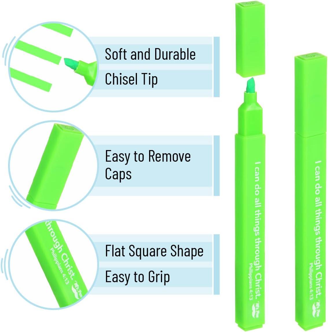 image:imageMr Pen Bible Highlighters with Bible Verses 8 Pack Assorted Colors Aesthetic Highlighters Markers No Bleed ThroughTropical