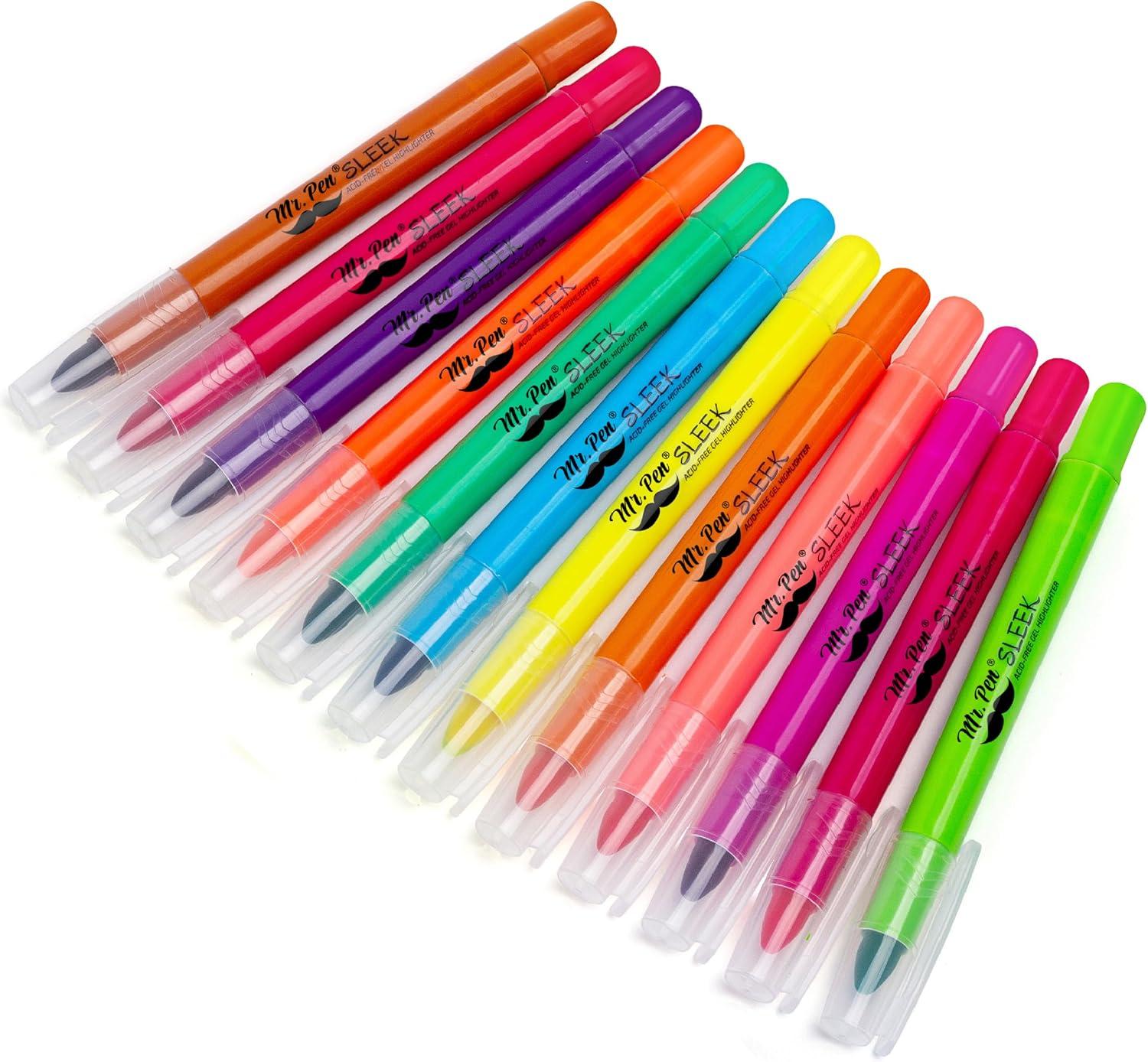 image:imageMr Pen Gel Highlighter 12 Pack Morandi Colors Bible Highlighters No Bleed No Bleed HighlightersAssorted Colors