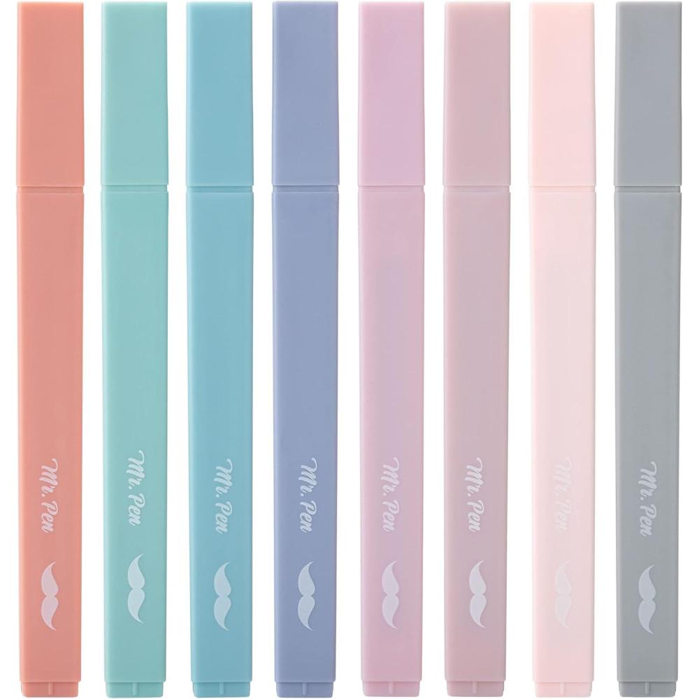 image:imageMr Pen Aesthetic Bible Highlighters No Bleed Through 10 Pack Assorted Colors Cute Highlighter for Journaling Supplies and School Accessories Bible Highlighters and Pens No BleedEarthy Colors