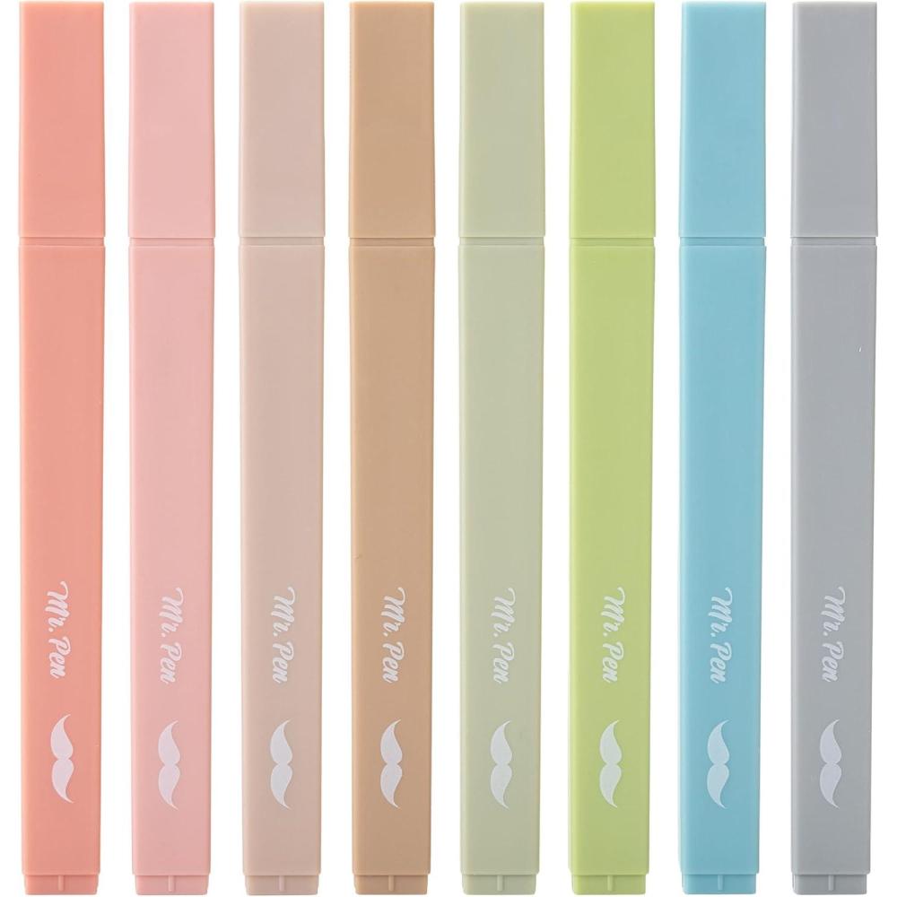 image:imageMr Pen Aesthetic Bible Highlighters No Bleed Through 10 Pack Assorted Colors Cute Highlighter for Journaling Supplies and School Accessories Bible Highlighters and Pens No BleedVintage Colors