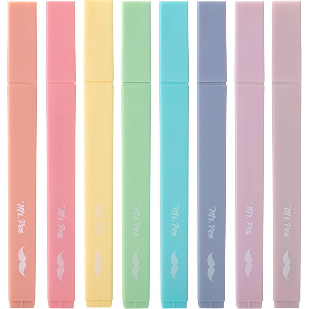 image:imageMr Pen Aesthetic Bible Highlighters No Bleed Through 10 Pack Assorted Colors Cute Highlighter for Journaling Supplies and School Accessories Bible Highlighters and Pens No BleedCandy Colors