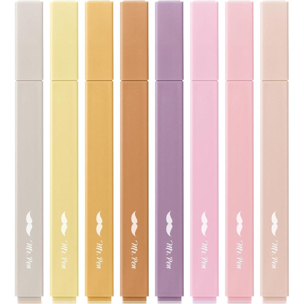 image:imageMr Pen Aesthetic Bible Highlighters No Bleed Through 10 Pack Assorted Colors Cute Highlighter for Journaling Supplies and School Accessories Bible Highlighters and Pens No BleedVintage Brown