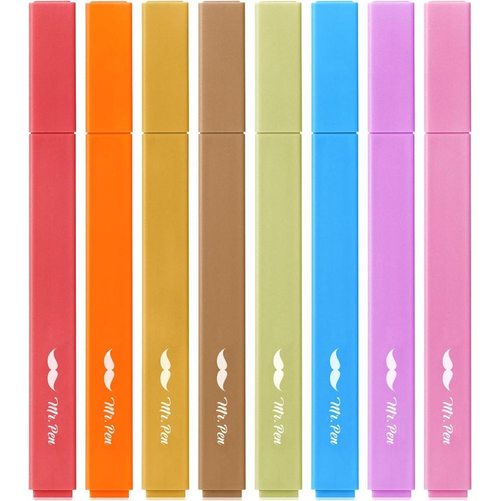 image:imageMr Pen Aesthetic Bible Highlighters No Bleed Through 10 Pack Assorted Colors Cute Highlighter for Journaling Supplies and School Accessories Bible Highlighters and Pens No BleedWarm Colors