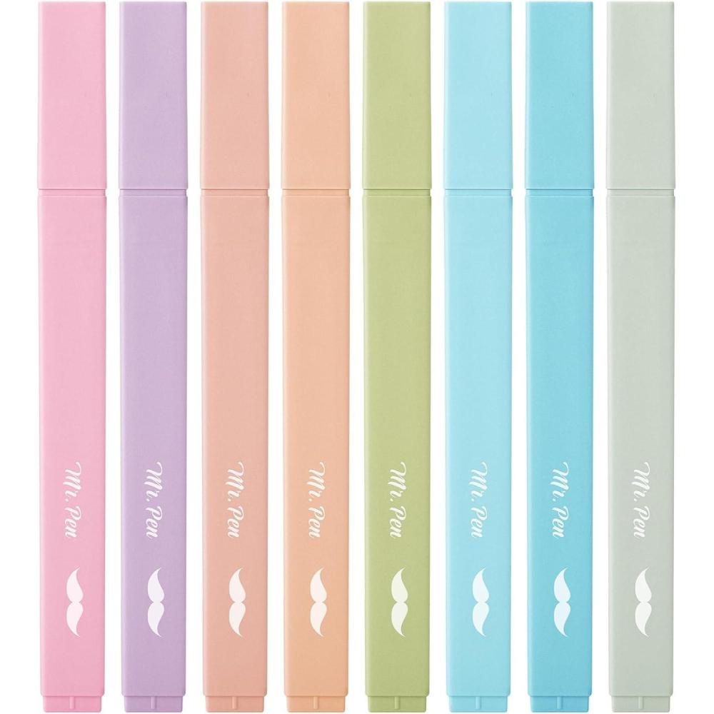 image:imageMr Pen Aesthetic Bible Highlighters No Bleed Through 10 Pack Assorted Colors Cute Highlighter for Journaling Supplies and School Accessories Bible Highlighters and Pens No BleedPastel  Vintage Colors