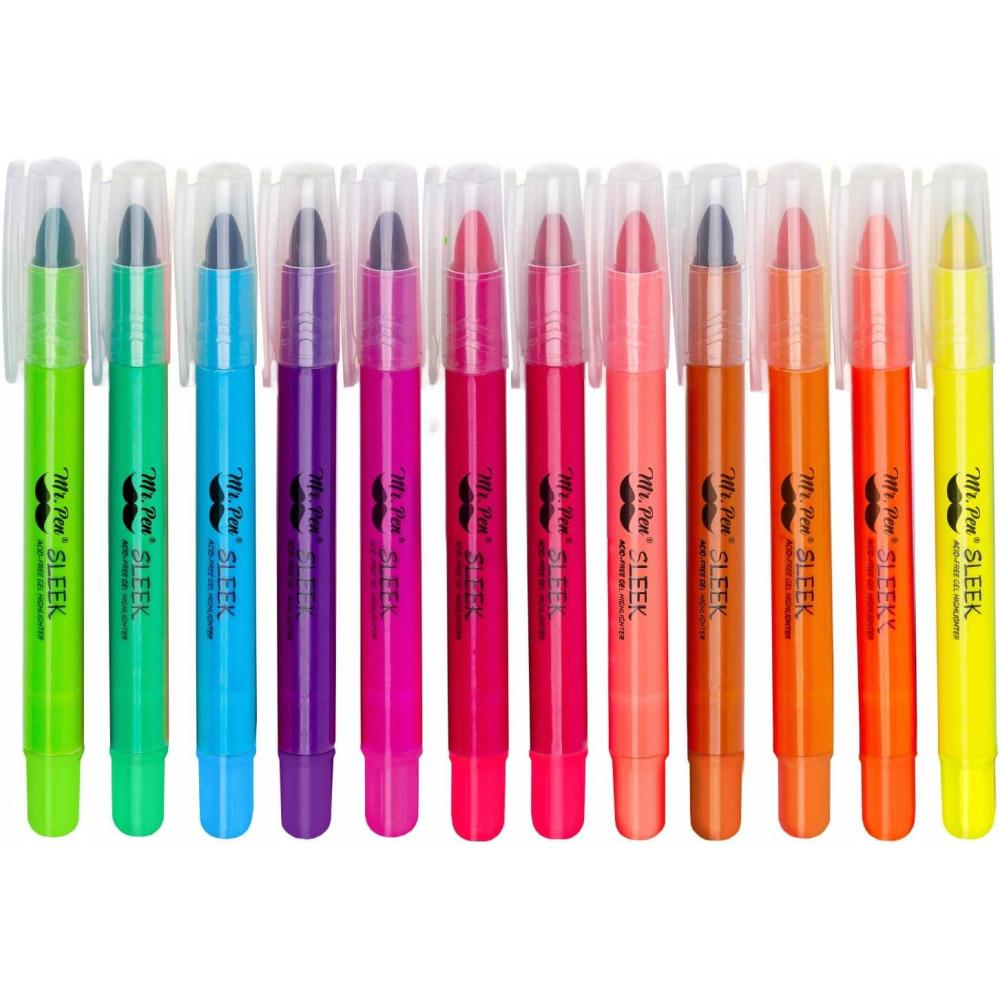 image:imageMr Pen Gel Highlighter 12 Pack Morandi Colors Bible Highlighters No Bleed No Bleed HighlightersAssorted