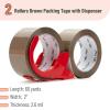 image:imageMr Pen 3 Rolls Packing Tape with Dispenser 2 Wide 50 Yards Clear Packing Tape Heavy Duty for Mailing Moving Boxes and PackagingBrown