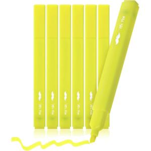 image:imageMr Pen Aesthetic Highlighters 6 Pack Yellow Highlighters Yellow Chisel Tip No BleedYellow