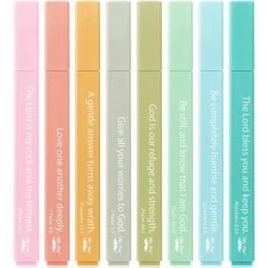 image:imageMr Pen Bible Highlighters with Bible Verses 8 Pack Assorted Colors Aesthetic Highlighters Markers No Bleed ThroughOcean