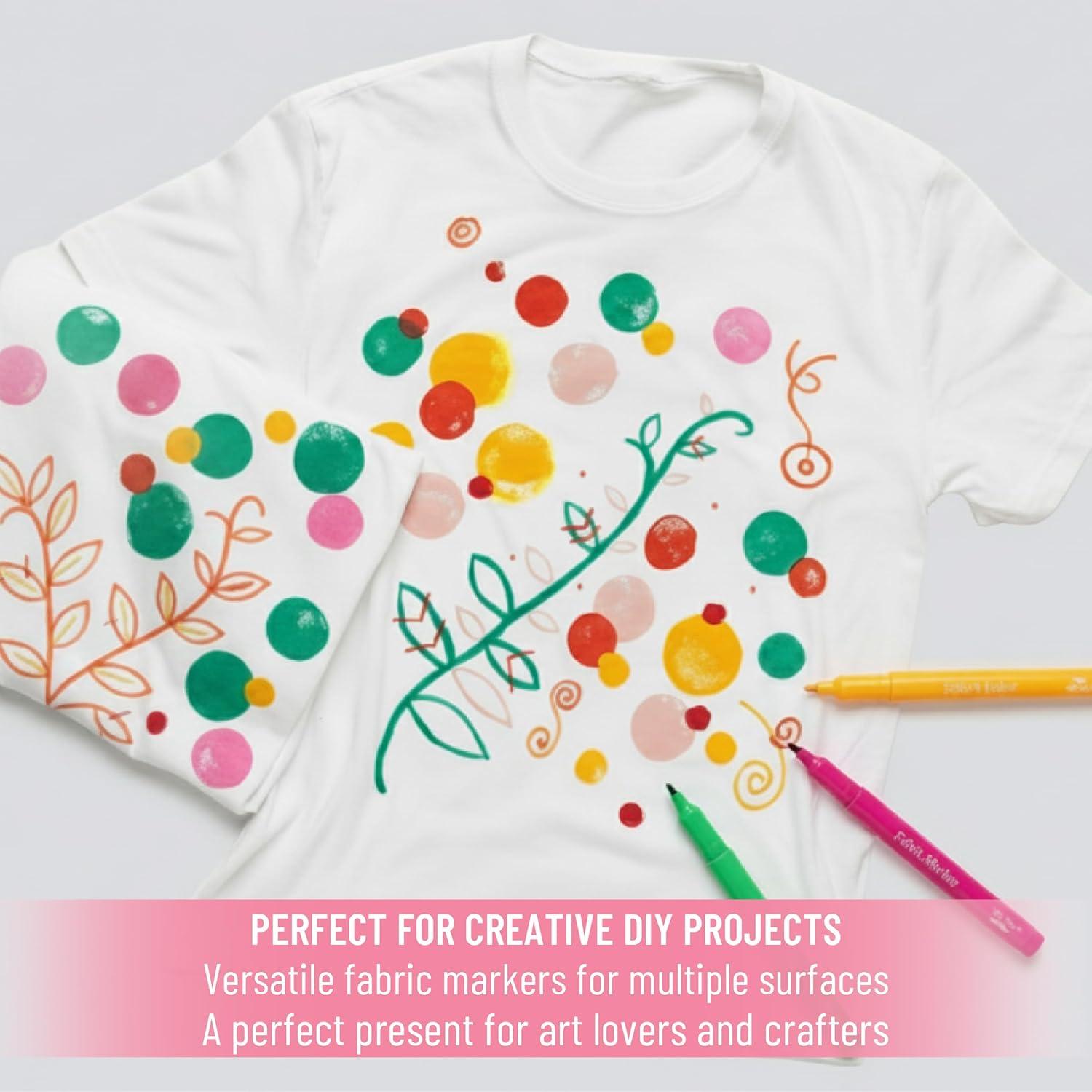 image:imageMr Pen Fabric Markers 36 Pack Colorful Fabric Markers Permanent for Clothes for TShirts Bags Textile Canvas
