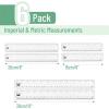 image:imageMr Pen Clear Ruler Set 6 Pack 6 8 and 12 Metric amp Imperial Plastic Ruler Transparent Measuring Tools