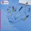 image:imageMr Pen Geometry Set 15 pcs Rose Gold amp Pink 6 Inch Swing Arm Protractor Divider Set Squares Ruler Compasses and ProtractorGold