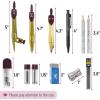 image:imageMr Pen Geometry Set 15 pcs Rose Gold amp Pink 6 Inch Swing Arm Protractor Divider Set Squares Ruler Compasses and ProtractorGold