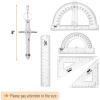 image:imageMr Pen Geometry Set 15 pcs Rose Gold amp Pink 6 Inch Swing Arm Protractor Divider Set Squares Ruler Compasses and ProtractorLight Blue