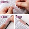 image:imageMr Pen Laminated Bible Tabs 75 pcs Translucent Olive Green EasytoRead amp Apply Tear Resistant Index Tabs for Women and Men Bible Study Journaling Prayer amp Scripture NavigationTransparent Pink
