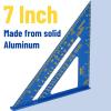 image:imageMr Pen Rafter Square 7 Inch Blue Aluminum Alloy Speed Square 7 Inch Triangle Ruler for Roofing Framing Woodworking and Accurate Angle Layouts