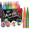 image:imageMr Pen Acrylic Paint Markers 24 Pack Colorful Paint Pens for Rock Fabric Wood Glass Craft Decoration Stocking Stuffers Scrapbook Supplies Art Supplies