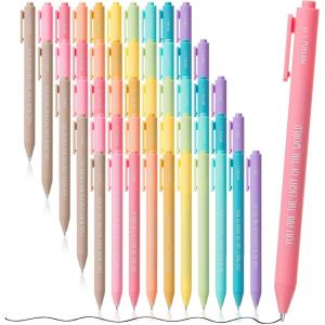 image:imageMr Pen Christian Pens 50 Pack Black Ink Pastel Color Barrels Bible Verse Pens Ballpoint Bulk