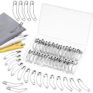 image:imageMr Pen Curved Safety Pins for Quilting 125 Inch 100 Pack Silver Stainless Steel Safety Pins Bulk for Clothes