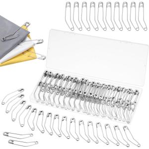 image:imageMr Pen Curved Safety Pins for Quilting 22 Inch 100 Pack Silver Stainless Steel Safety Pins Bulk for Clothes